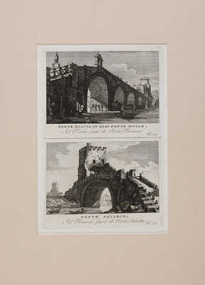 Лот из трёх гравюр с видами римских развалин. [Конец XVIII - начало XIX вв.]